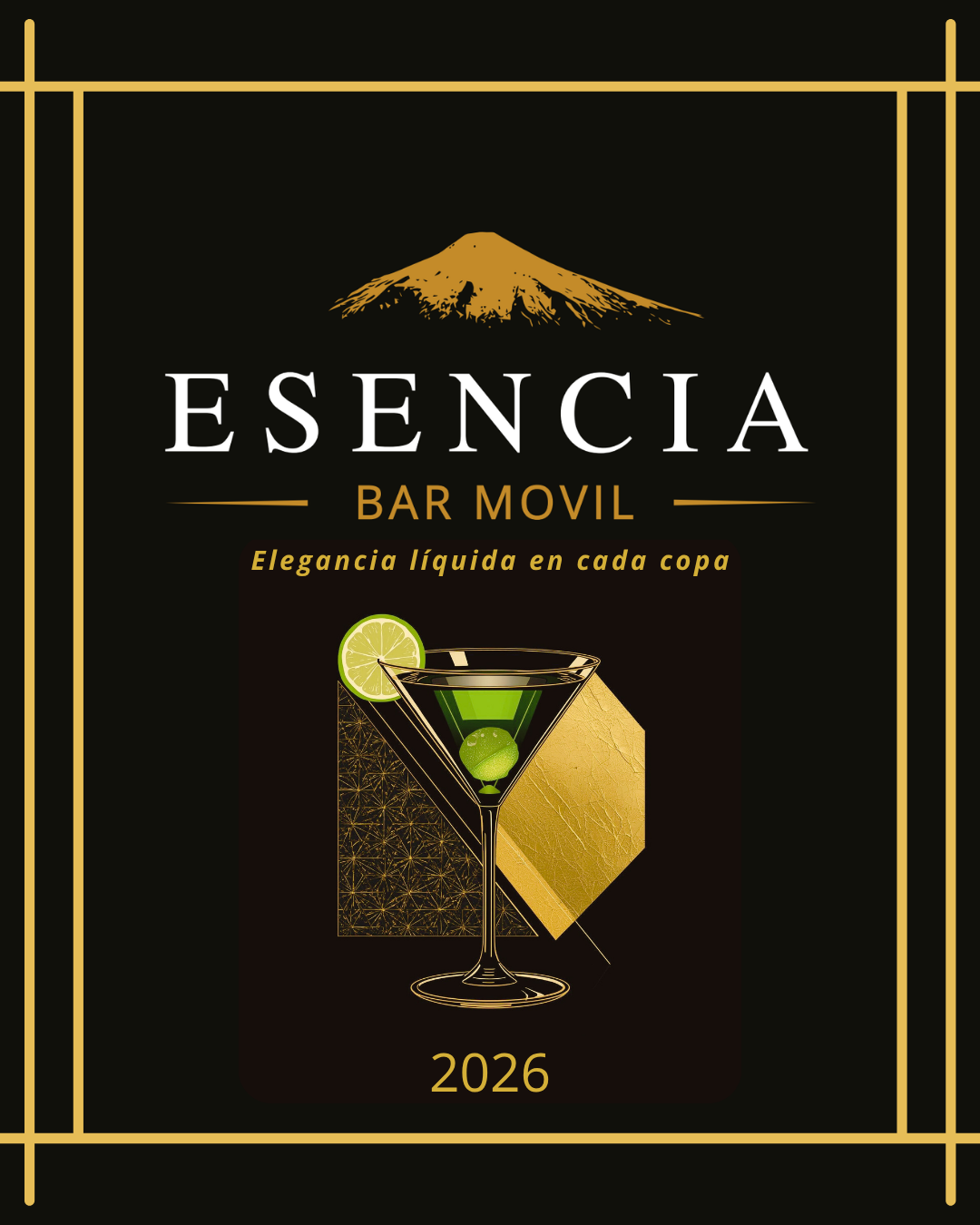 Portada del brochure de Esencia Bar Móvil